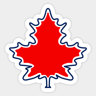 Blue red leaf Sticker